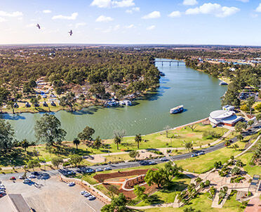 Murray River Aerial Riverbank View